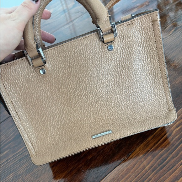 Rebecca Minkoff Women's Micro Regan Leather Satchel - Tan - Like New - Picture 3 of 11